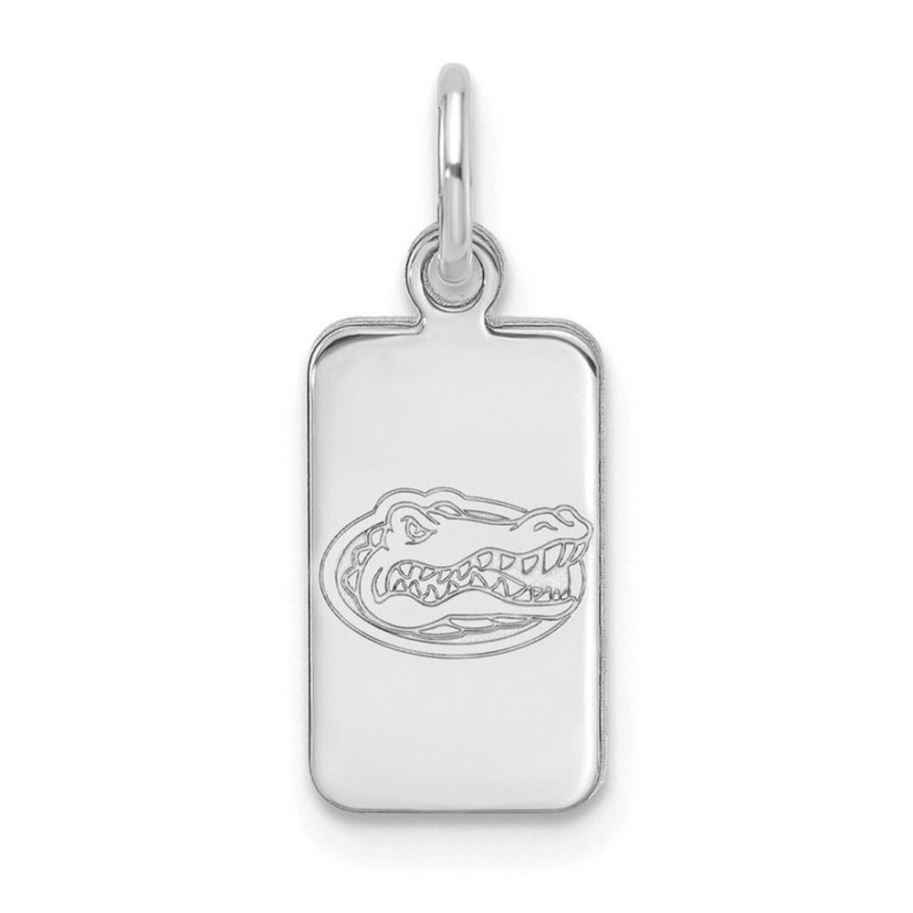 Sterling Silver Rhodium Plated U. of Florida XS (Tiny) Tag Charm